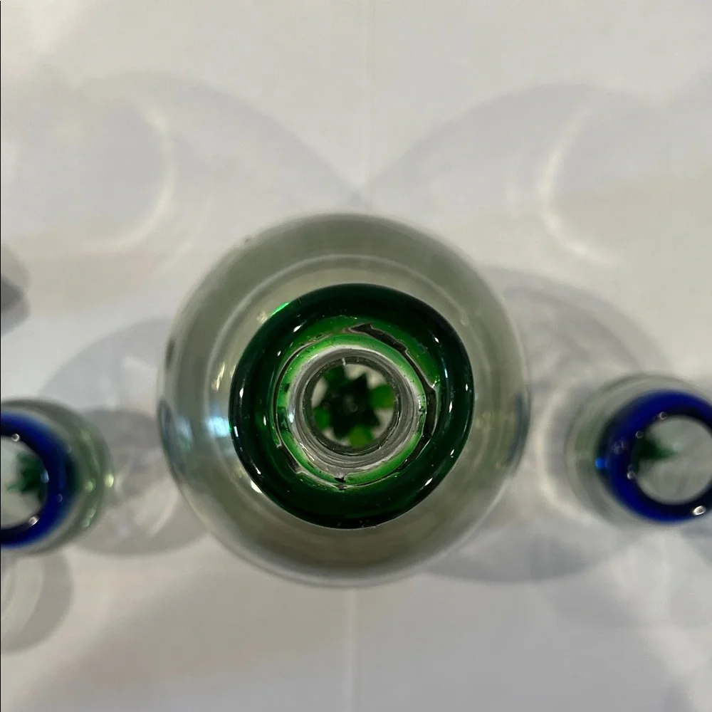 Agave Hand-Blown Glass Decanter and 6 Shot Glasses - Picture 9 of 16
